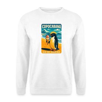 Copocabana Pinguin Rio Poster - Unisex Pullover - Weiß - Vorne