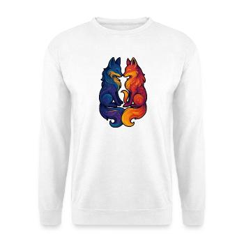 Celestial Foxes | Mythical Twin Goddess - Unisex Sweatshirt - white - Front