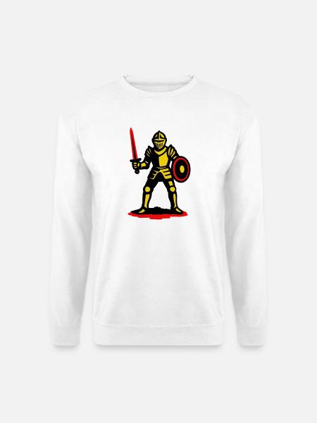 Yellow Knight with Red Sword - Unisex Sweatshirt - white