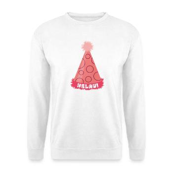 Helau Karneval Hut Partyhut Fasching - Unisex Pullover - Weiß - Vorne