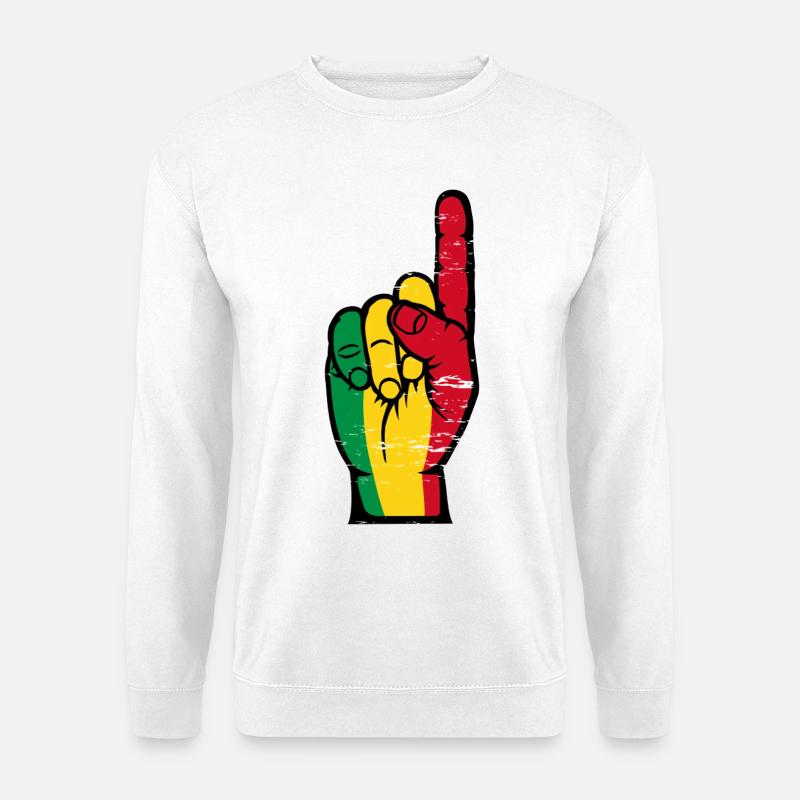 Drapeau du Mali numéro 1 utilisé - Sweat-shirt Unisexe - blanc