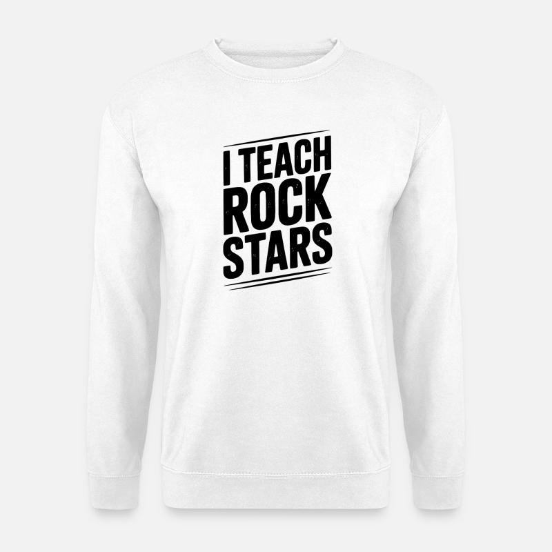 Ich unterrichte Rockstars - Unisex Pullover - Weiß
