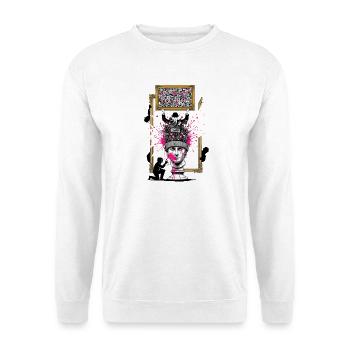 PopCollage Head Sculpture - Unisex Sweatshirt - white - Front