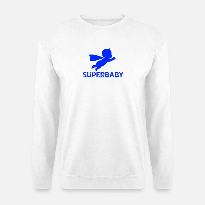Superbaby Fliegende Kindersilhouette - Unisex Pullover - Weiß