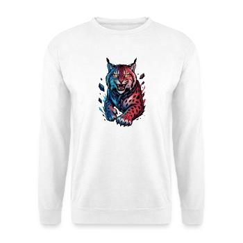 Luchs im Angriff - Unisex Pullover - Weiß - Vorne
