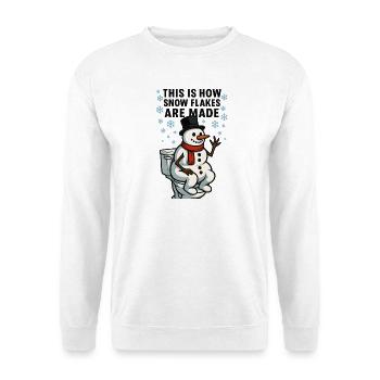 Snowflakes Are Made Snowman Toilet - Unisex Sweatshirt - white - Front