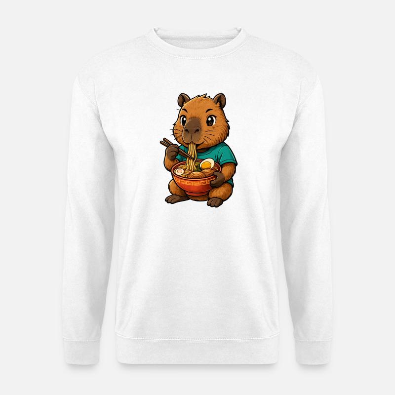 Capybara Ramen - Unisex Pullover - Weiß