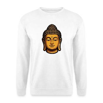 Goldener Buddha Meditation Aura - Unisex Pullover - Weiß - Vorne