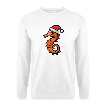 Seepferd Weihnachten - Unisex Pullover - Weiß - Vorne