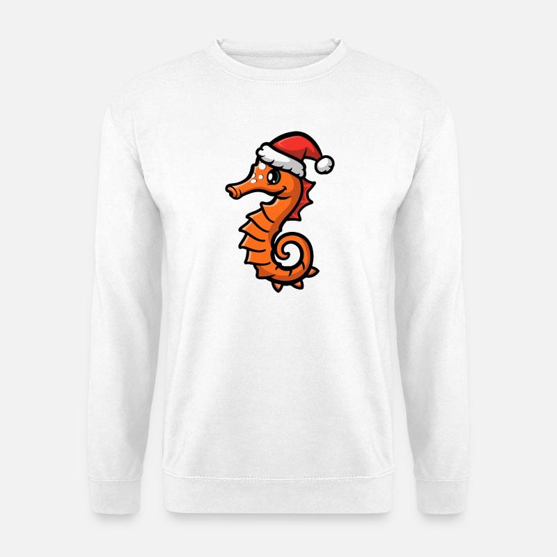 Seepferd Weihnachten - Unisex Pullover - Weiß