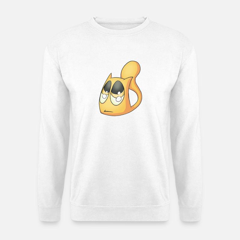 Traurige Katze - Unisex Pullover - Weiß