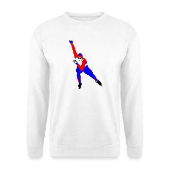 speed skating - Unisex Sweatshirt - white - Front