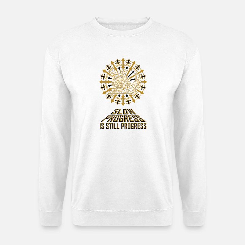 Slow Progress Rocket Snail - Unisex Sweatshirt - white