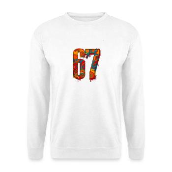 Psychédélique 67 chiffres - Sweat-shirt Unisexe - blanc - Devant