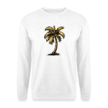 Plage de Palm Tree - Sweat-shirt Unisexe - blanc - Devant