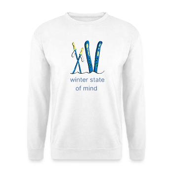 winter state of mind - Sweat-shirt Unisexe - blanc - Devant