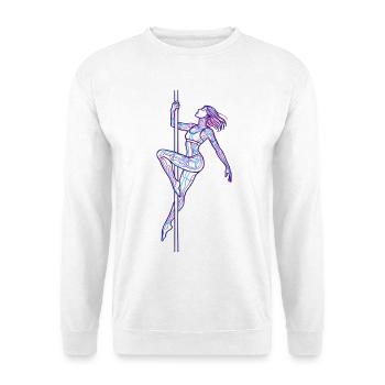 Line Art Woman Pole Dance Illustration Gift - Unisex Sweatshirt - white - Front