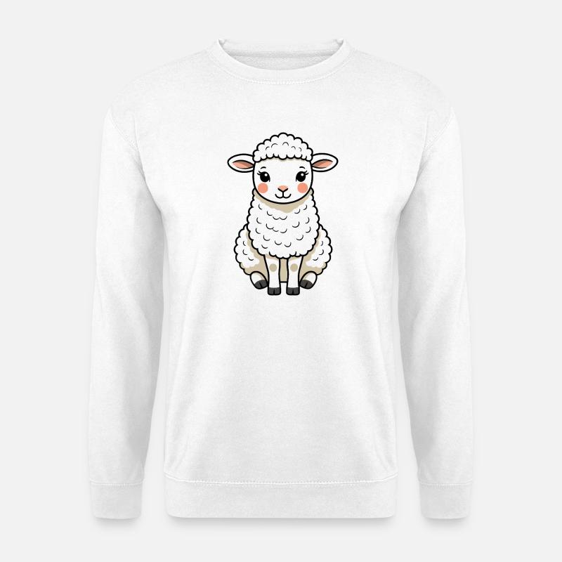 Süßes Schaf niedlich - Unisex Pullover - Weiß