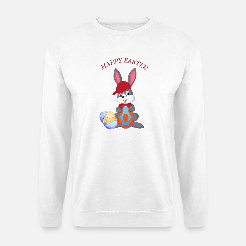 Happy Easter - Frohe Ostern - Unisex Pullover - Weiß