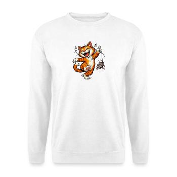 Katze Happy Dancing Cat – Cute Cartoon Cat T-Shirt - Unisex Sweatshirt - white - Front