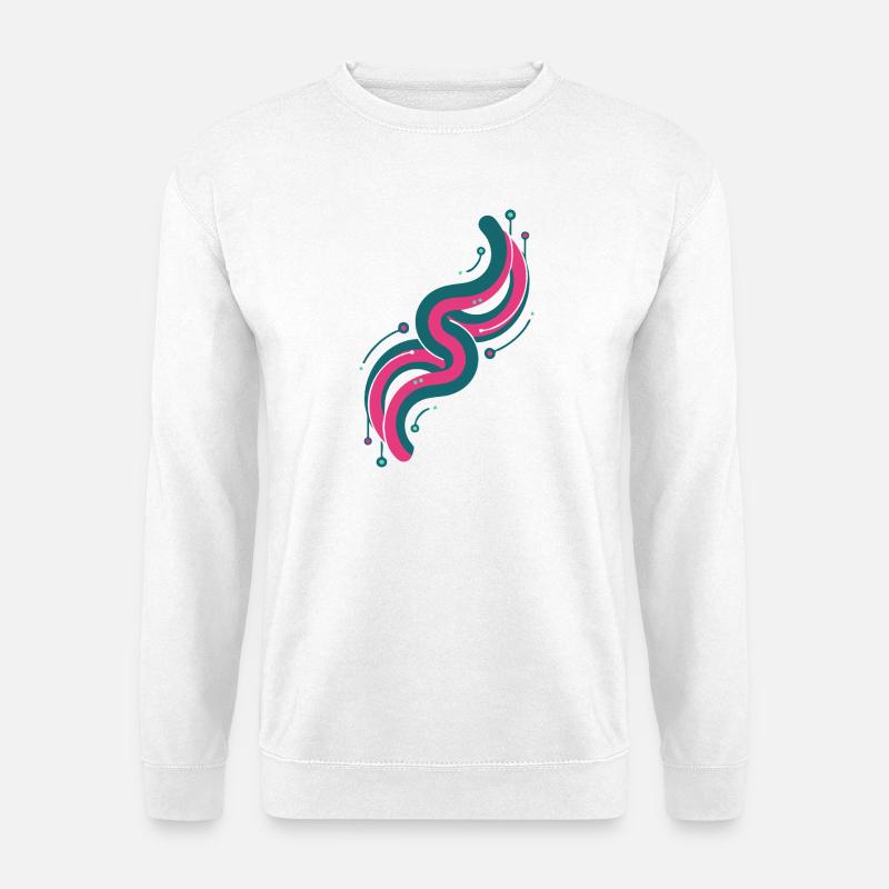 Rosa und Blaue Farbwelle - Unisex Pullover - Weiß