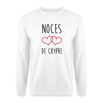 Noces de Chypre 6 Ans Mariage - Sweat-shirt Unisexe - blanc - Devant