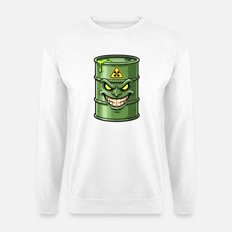 Green barrels with a grim grin - Unisex Sweatshirt - white