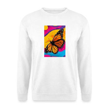 Schmetterling - Unisex Pullover - Weiß - Vorne