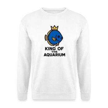 The King of the Aquarium Crowned Discus Fish - Unisex Sweatshirt - white - Front