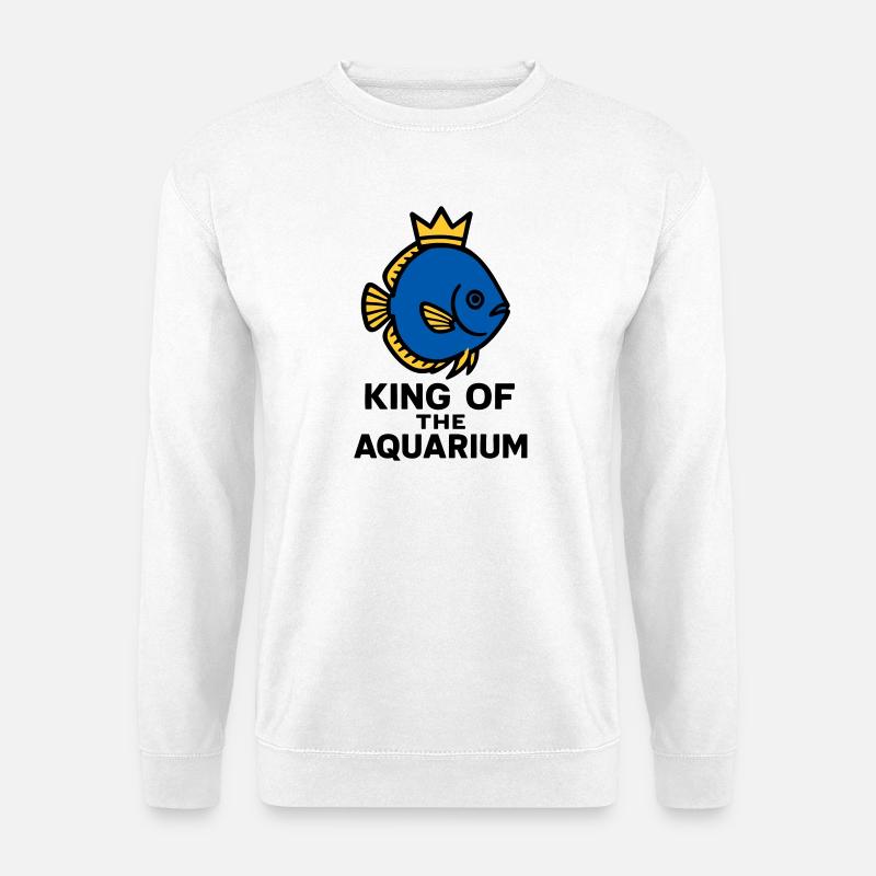 Il Re del Pesce Disco Coronato dell'Acquario - Felpa unisex - bianco