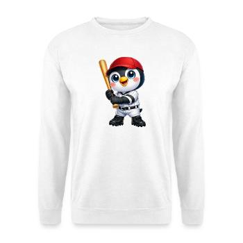 Motif de dessin animé de baseball pingouin mignon - Sweat-shirt Unisexe - blanc - Devant