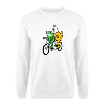 tandem bike - Unisex Sweatshirt - white - Front