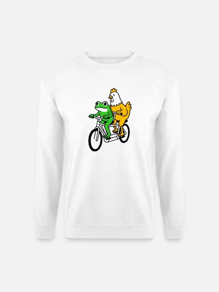 Vélo tandem - Sweat-shirt Unisexe - blanc