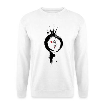 Amaterasu – Sonnengöttin Enso Sumi-e - Unisex Pullover - Weiß - Vorne