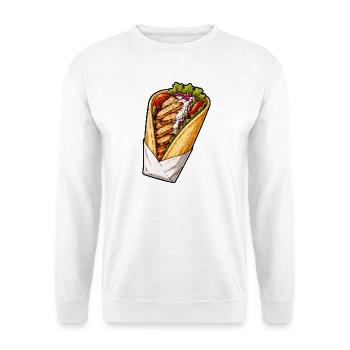Chicken Wrap Illustration - Unisex Sweatshirt - white - Front