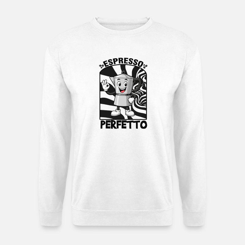 Espresso, Kaffee - Unisex Pullover - Weiß