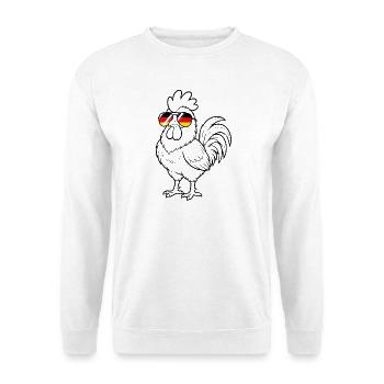 Deutsche flagge Hahn deutsch Deutschland Hühner - Unisex Pullover - Weiß - Vorne