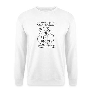 Hamster mit Keks - Unisex Pullover - Weiß - Vorne