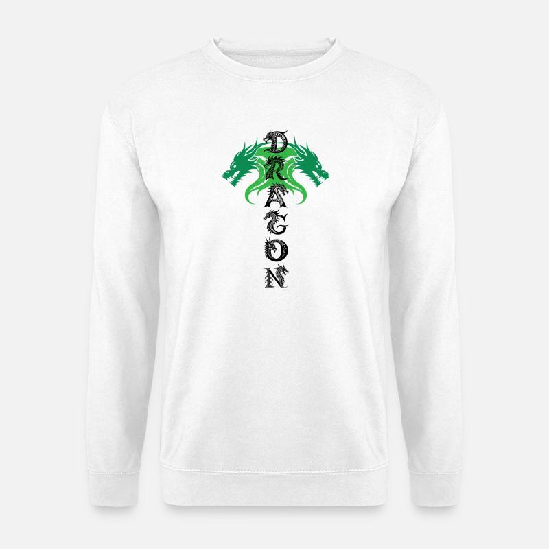 Green Dragon Emblem - Unisex Sweatshirt - white