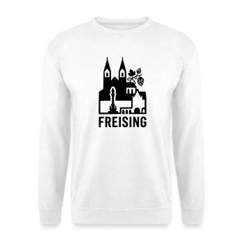 Freising Oberbayern Silhouette Wahrzeichen - Unisex Pullover - Weiß - Vorne