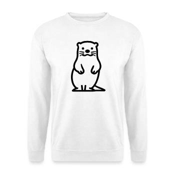loutre - Sweat-shirt Unisexe - blanc - Devant