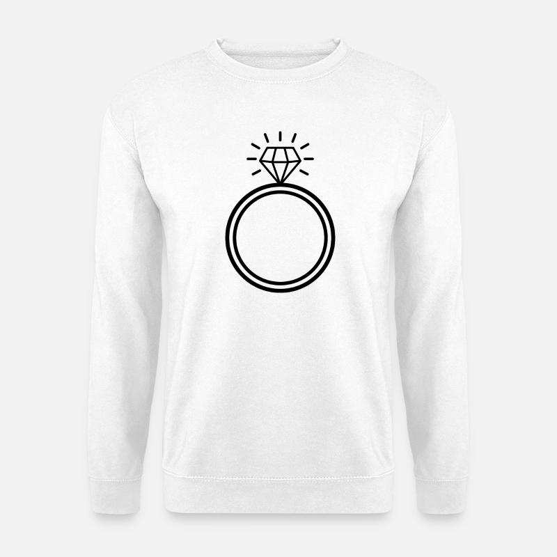 Diamantring - Unisex Pullover - Weiß