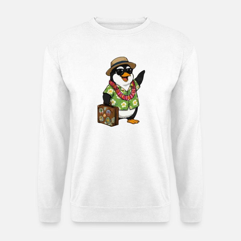 Penguin Vacation - Unisex Sweatshirt - white