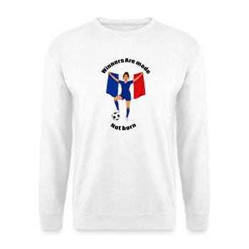 French women's football with raised arms - Unisex Sweatshirt - white - Front