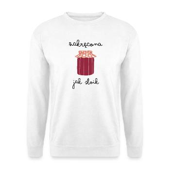 Verdreht wie ein Glas - Unisex Pullover - Weiß - Vorne