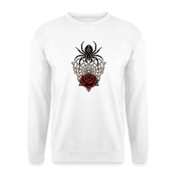 Veuve Noire Cœur Toile d’Araignée - Sweat-shirt Unisexe - blanc - Devant