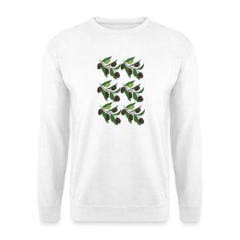 Olive Branch Pattern - Unisex Sweatshirt - white - Front