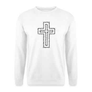 Christliches Kreuz  - Unisex Pullover - Weiß - Vorne