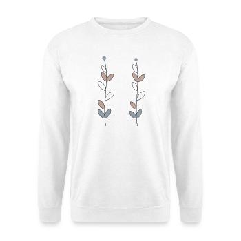 BAUM. NATUR. UMGEBUNG. ZEN. MEDITATION - Unisex Pullover - Weiß - Vorne - Alina (178cm) & Michal (187cm)
