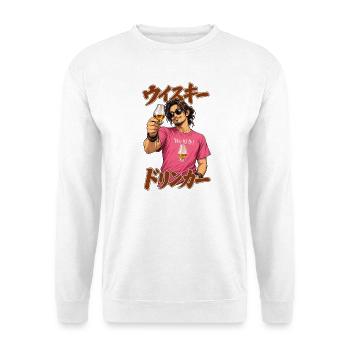 Whisky Drinker - Unisex Pullover - Weiß - Vorne - Alina (178cm) & Michal (187cm)